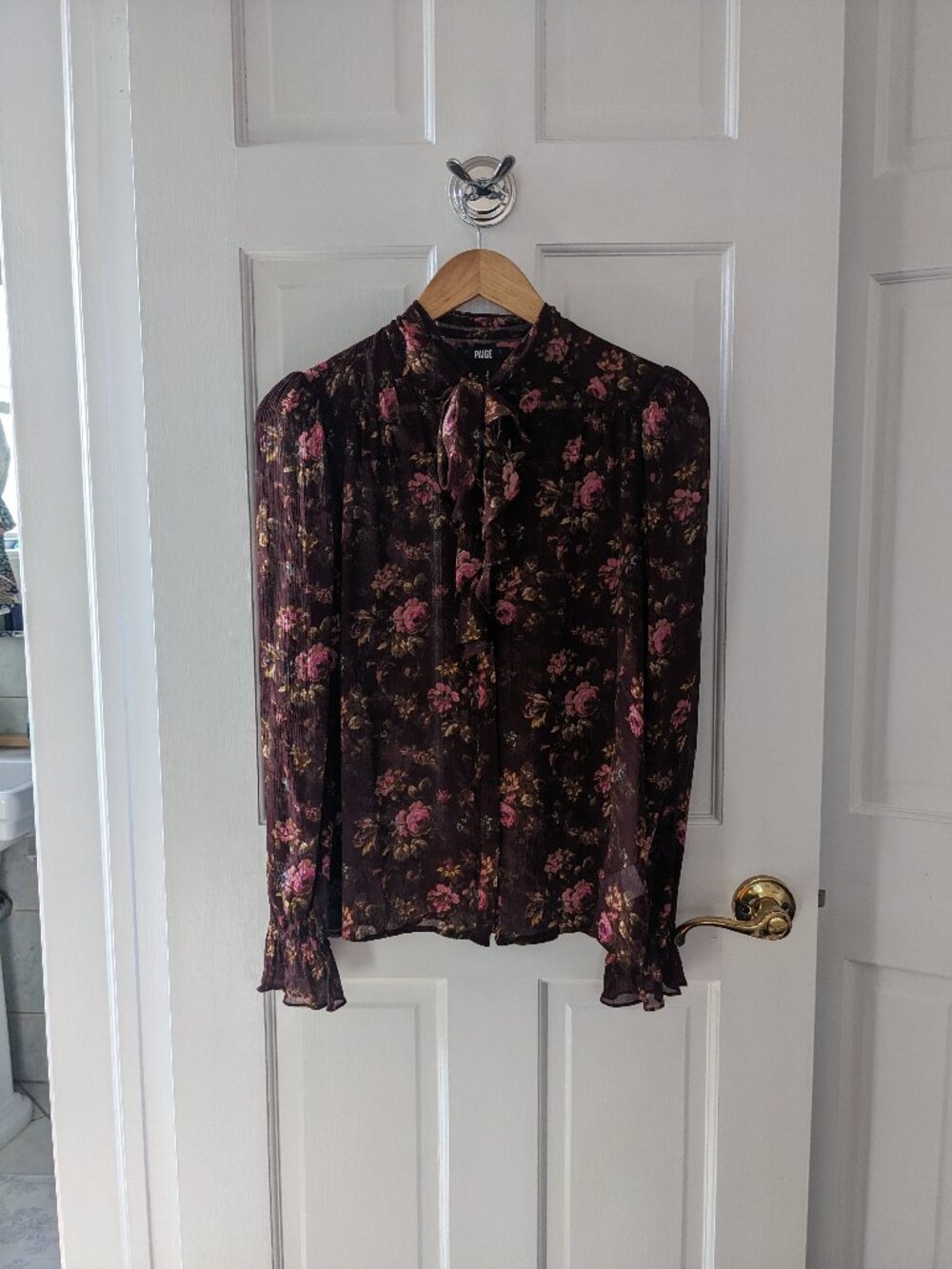 Paige sheer silk blouse